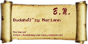 Budaházy Mariann névjegykártya